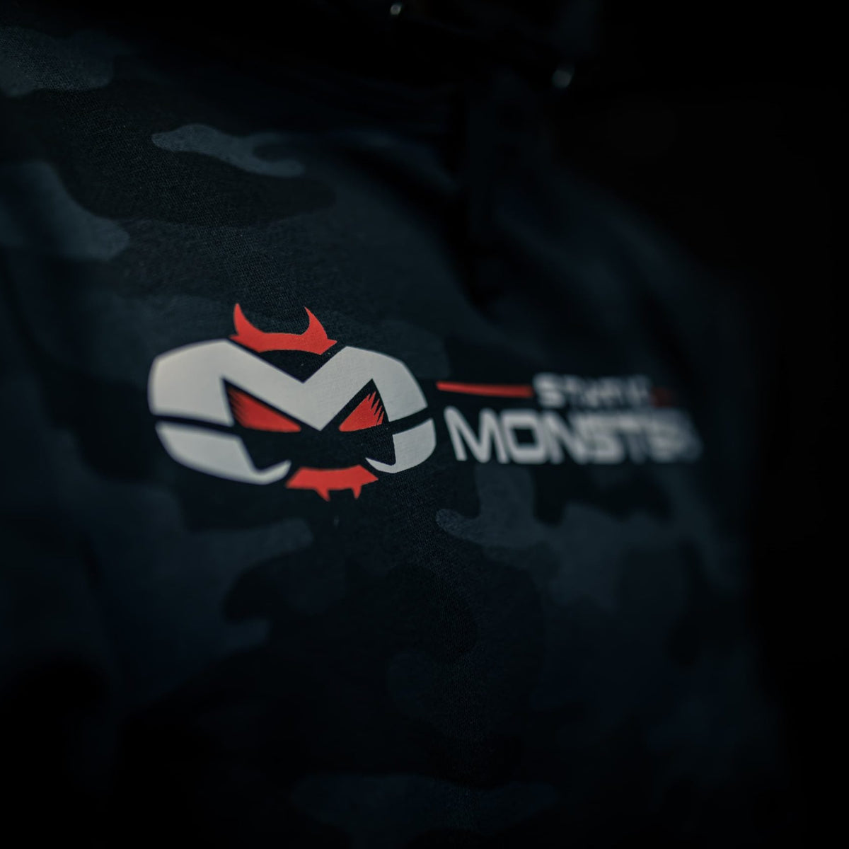Static Monsters Classic Hoodie – Black Camo